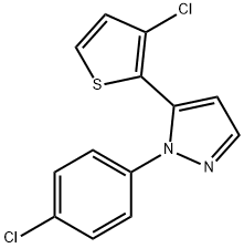 1-(4-CHLOROPHENYL)-5-(3-CHLORO-2-THIENYL)-1H-PYRAZOLE Struktur