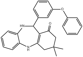 2,10-DIAZA-5,5-DIMETHYL-9-(3-PHENOXYPHENYL)TRICYCLO[9.4.0.0(3,8)]PENTADECA-1(15),3(8),11(12),13-TETRAEN-7-ONE Struktur