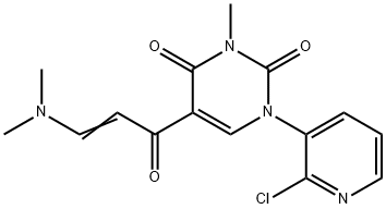 1-(2-CHLORO-3-PYRIDINYL)-5-[3-(DIMETHYLAMINO)ACRYLOYL]-3-METHYL-2,4(1H,3H)-PYRIMIDINEDIONE Struktur