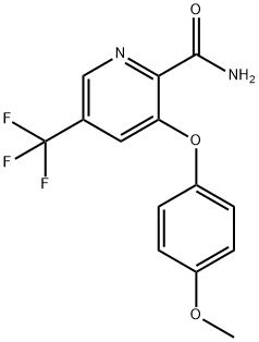 3-(4-METHOXYPHENOXY)-5-(TRIFLUOROMETHYL)-2-PYRIDINECARBOXAMIDE Struktur