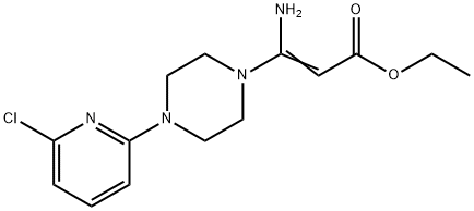 ETHYL 3-AMINO-3-[4-(6-CHLORO-2-PYRIDINYL)PIPERAZINO]ACRYLATE Struktur