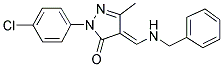 4-[(BENZYLAMINO)METHYLENE]-2-(4-CHLOROPHENYL)-5-METHYL-2,4-DIHYDRO-3H-PYRAZOL-3-ONE Struktur