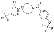 4-(3-CHLORO-5-(TRIFLUOROMETHYL)(2-PYRIDYL))(1,4-DIAZAPERHYDROEPINYL) 4-(TRIFLUOROMETHOXY)PHENYL KETONE Struktur