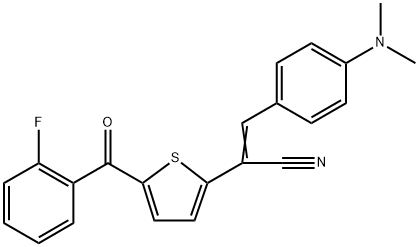 3-[4-(DIMETHYLAMINO)PHENYL]-2-[5-(2-FLUOROBENZOYL)-2-THIENYL]ACRYLONITRILE Struktur