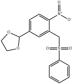 2-(4-NITRO-3-[(PHENYLSULFONYL)METHYL]PHENYL)-1,3-DIOXOLANE Struktur