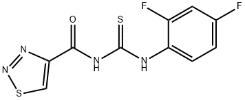 N-(2,4-DIFLUOROPHENYL)-N'-(1,2,3-THIADIAZOL-4-YLCARBONYL)THIOUREA Struktur