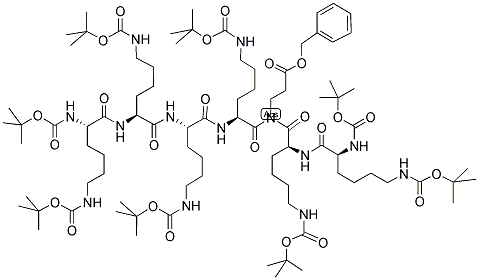 (BOC)8-(LYS)4-(LYS)2-LLYS-BETA-ALA-OBZL Struktur