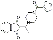 2-((4-(2-FURYLCARBONYL)PIPERAZINYL)ETHYLIDENE)INDANE-1,3-DIONE Struktur