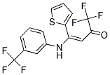 1,1,1-TRIFLUORO-4-(2-THIENYL)-4-((3-(TRIFLUOROMETHYL)PHENYL)AMINO)BUT-3-EN-2-ONE Struktur