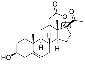 5-PREGNEN-6-METHYL-3-BETA, 17-DIOL-20-ONE 17-ACETATE Struktur