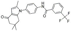 (3-(TRIFLUOROMETHYL)PHENYL)-N-(4-(2,6,6-TRIMETHYL-4-OXO(5,6,7-TRIHYDROINDOLYL))PHENYL)FORMAMIDE Struktur