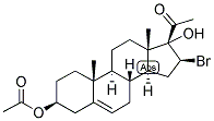 16BETA-BROMO-17ALPHA-HYDROXYPREGNENOLONE ACETATE Struktur