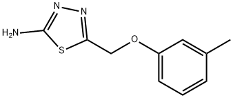 2-AMINO-5-(3-METHYLPHENOXY) METHYL-1,3,4-THIADIAZOLE Struktur