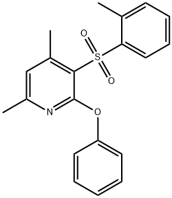 4,6-DIMETHYL-2-PHENOXY-3-PYRIDINYL 2-METHYLPHENYL SULFONE Struktur