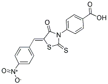 4-[(5Z)-5-(4-NITROBENZYLIDENE)-4-OXO-2-THIOXO-1,3-THIAZOLIDIN-3-YL]BENZOIC ACID Struktur