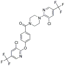 4-(3-CHLORO-5-(TRIFLUOROMETHYL)(2-PYRIDYL))PIPERAZINYL 4-(3-CHLORO-5-(TRIFLUOROMETHYL)(2-PYRIDYLOXY))PHENYL KETONE Struktur