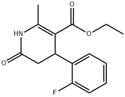 ETHYL 4-(2-FLUOROPHENYL)-2-METHYL-6-OXO-1,4,5,6-TETRAHYDRO-3-PYRIDINECARBOXYLATE Struktur