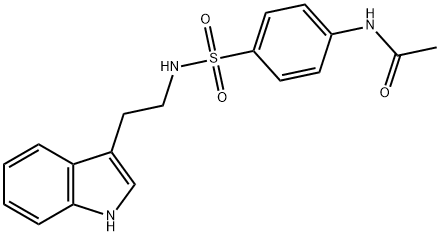 N-(4-(((2-INDOL-3-YLETHYL)AMINO)SULFONYL)PHENYL)ETHANAMIDE Struktur