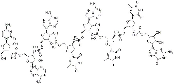 CAATATTG, 5'-NON-PHOSPHORYLATED Struktur