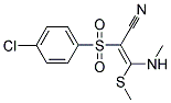 2-((4-CHLOROPHENYL)SULFONYL)-3-(METHYLAMINO)-3-METHYLTHIOPROP-2-ENENITRILE Struktur