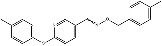 6-[(4-METHYLPHENYL)SULFANYL]NICOTINALDEHYDE O-(4-METHYLBENZYL)OXIME Struktur