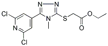 ETHYL 2-([5-(2,6-DICHLORO-4-PYRIDYL)-4-METHYL-4H-1,2,4-TRIAZOL-3-YL]THIO)ACETATE Struktur