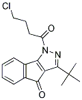 3-(TERT-BUTYL)-1-(4-CHLOROBUTANOYL)INDENO[2,3-D]PYRAZOL-4-ONE Struktur