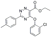 ETHYL 5-(2-CHLOROPHENOXY)-3-(4-METHYLPHENYL)-1,2,4-TRIAZINE-6-CARBOXYLATE Struktur