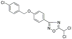 3-(4-[(4-CHLOROBENZYL)OXY]PHENYL)-5-(DICHLOROMETHYL)-1,2,4-OXADIAZOLE Struktur