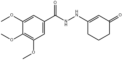 N-((3-OXOCYCLOHEX-1-ENYL)AMINO)(3,4,5-TRIMETHOXYPHENYL)FORMAMIDE Struktur