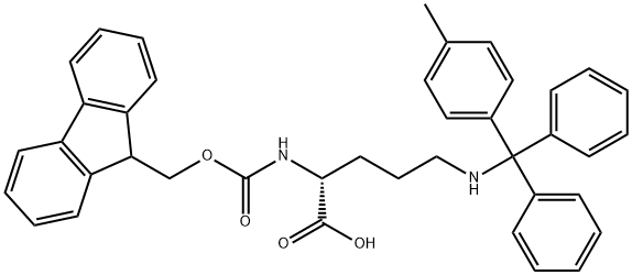 FMOC-D-ORN(MTT)-OH Struktur