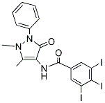 N-(2,3-DIMETHYL-5-OXO-1-PHENYL(3-PYRAZOLIN-4-YL))(3,4,5-TRIIODOPHENYL)FORMAMIDE Struktur