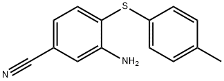 3-AMINO-4-[(4-METHYLPHENYL)SULFANYL]BENZENECARBONITRILE Struktur