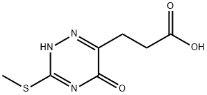 3-(2,5-DIHYDRO-3-METHYLTHIO-5-OXO-1,2,4-TRIAZIN-6-YL)PROPIONIC ACID Struktur