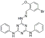 (E)-6-(2-(5-BROMO-2-METHOXYBENZYLIDENE)HYDRAZINYL)-N2,N4-DIPHENYL-1,3,5-TRIAZINE-2,4-DIAMINE Struktur