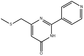 6-[(METHYLSULFANYL)METHYL]-2-(4-PYRIDINYL)-4-PYRIMIDINOL Struktur