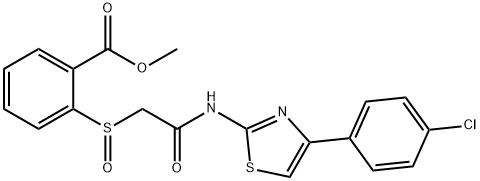 METHYL 2-[(2-([4-(4-CHLOROPHENYL)-1,3-THIAZOL-2-YL]AMINO)-2-OXOETHYL)SULFINYL]BENZENECARBOXYLATE Struktur