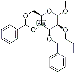 METHYL 2-O-ALLYL-3-O-BENZYL-4,6-O-BENZYLIDENE-A-D-MANNOPYRANOSIDE Struktur