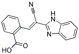 2-[2-(1H-BENZOIMIDAZOL-2-YL)-2-CYANO-VINYL]-BENZOIC ACID Struktur