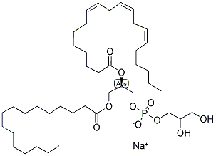 1-PALMITOYL-2-ARACHIDONOYL-SN-GLYCERO-3-[PHOSPHO-RAC-(1-GLYCEROL)] (SODIUM SALT) Struktur