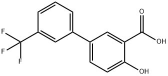 4-HYDROXY-3'-TRIFLUOROMETHYL-BIPHENYL-3-CARBOXYLIC ACID Struktur