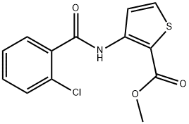 METHYL 3-[(2-CHLOROBENZOYL)AMINO]-2-THIOPHENECARBOXYLATE Struktur