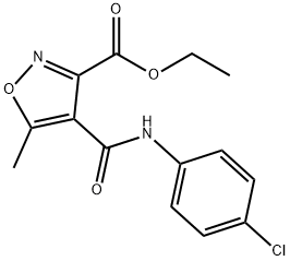 ETHYL 4-[(4-CHLOROANILINO)CARBONYL]-5-METHYL-3-ISOXAZOLECARBOXYLATE Struktur