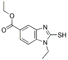 1-ETHYL-2-MERCAPTO-1H-BENZOIMIDAZOLE-5-CARBOXYLIC ACID ETHYL ESTER Struktur