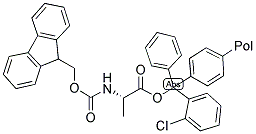 FMOC-ALA-2-CL-TRT RESIN Struktur