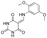 5-(((2,5-DIMETHOXYPHENYL)AMINO)METHYLENE)-1,3-DIAZAPERHYDROINE-2,4,6-TRIONE Struktur