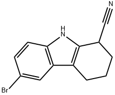 6-BROMO-2,3,4,9-TETRAHYDRO-1H-CARBAZOLE-1-CARBONITRILE Struktur