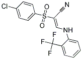 2-((4-CHLOROPHENYL)SULFONYL)-3-((2-(TRIFLUOROMETHYL)PHENYL)AMINO)PROP-2-ENENITRILE Struktur