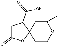 7,7-DIMETHYL-2-OXO-1,8-DIOXA-SPIRO[4.5]DECANE-4-CARBOXYLIC ACID Struktur