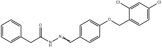 N'-((4-[(2,4-DICHLOROBENZYL)OXY]PHENYL)METHYLENE)-2-PHENYLACETOHYDRAZIDE Struktur